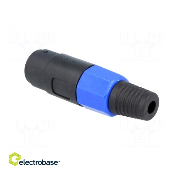 Plug | loudspeaker | male | with strain relief | PIN: 4 | for cable image 4