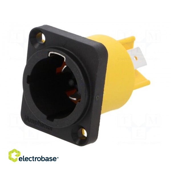 Socket | AC supply | male | PIN: 3 | 16A | 250V | thermoplastic | HPT | IP65 image 1