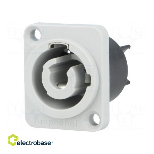 Socket | circular | male | PIN: 3 | 25A | thermoplastic | Series: HP | IP54 image 1