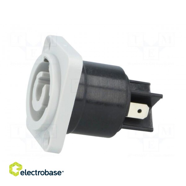 Socket | circular | male | PIN: 3 | 25A | thermoplastic | Series: HP | IP54 image 3