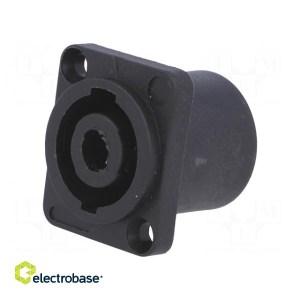 Socket | loudspeaker | male | with flange | PIN: 4 | for panel mounting фото 1