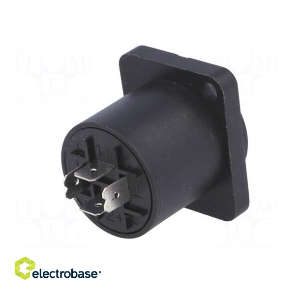 Socket | loudspeaker | male | with flange | PIN: 4 | for panel mounting фото 6
