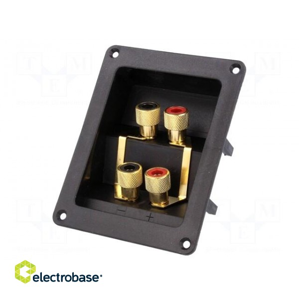 Terminal | loudspeaker | with jumpers | for panel mounting,screw фото 1
