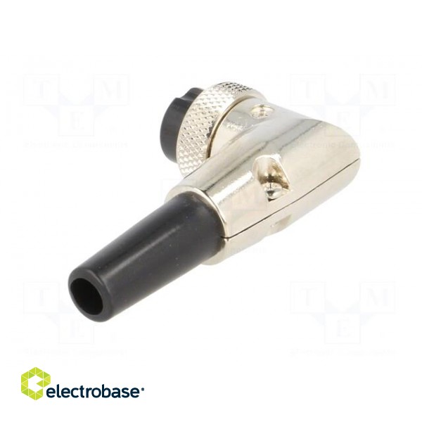 Plug | microphone | female | PIN: 2 | for cable | angled 90° | 6mm image 4