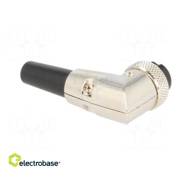 Plug | microphone | female | PIN: 2 | for cable | angled 90° | 6mm image 6