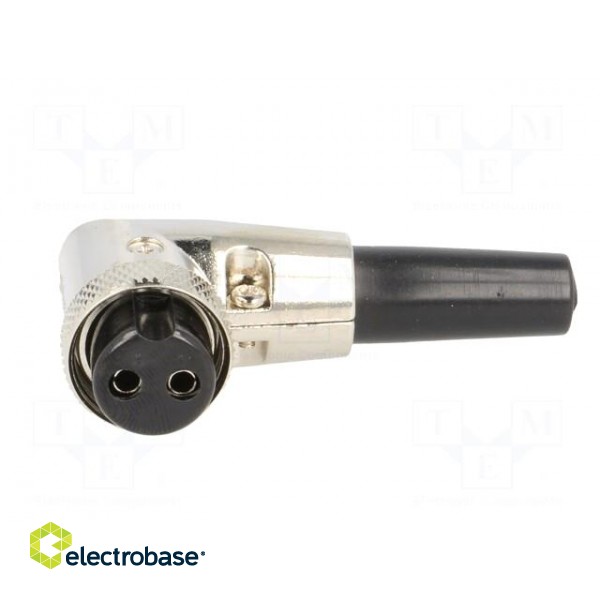 Plug | microphone | female | PIN: 2 | for cable | angled 90° | 6mm фото 9