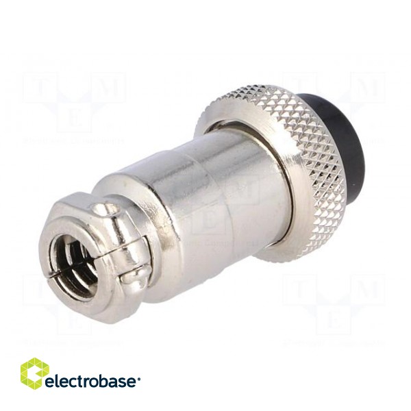 Plug | microphone | female | PIN: 3 | for cable | straight | 6mm image 6