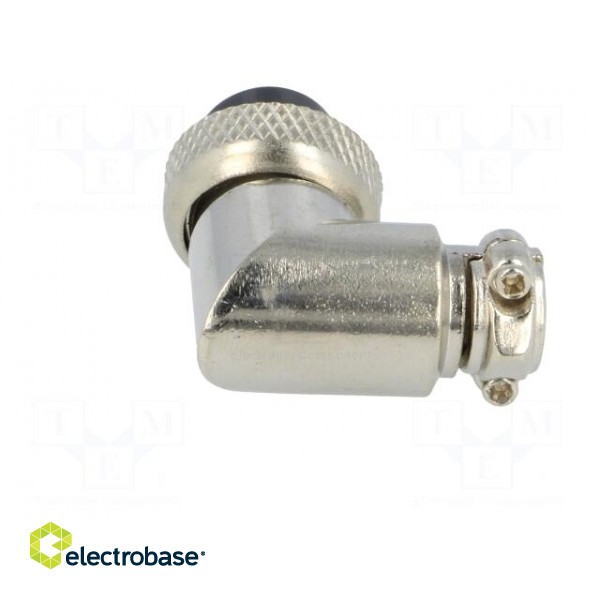 Plug | microphone | female | PIN: 4 | for cable | angled 90° image 7