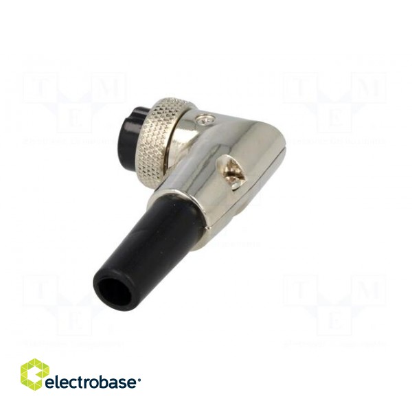 Plug | microphone | female | PIN: 4 | for cable | angled 90° | 6mm image 4
