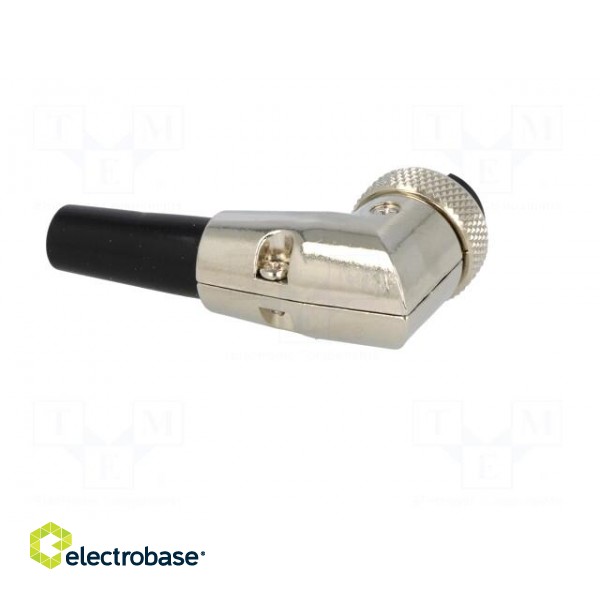 Plug | microphone | female | PIN: 4 | for cable | angled 90° | 6mm image 6