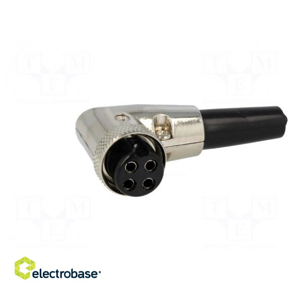 Plug | microphone | female | PIN: 4 | for cable | angled 90° | 6mm image 9