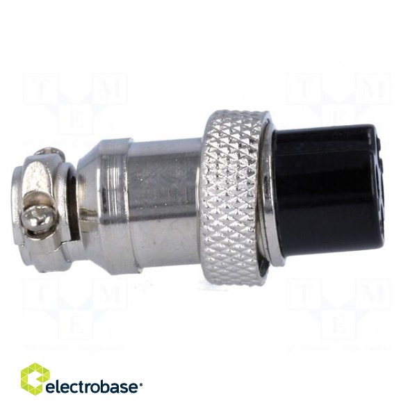 Plug | microphone | female | PIN: 4 | for cable | straight image 7