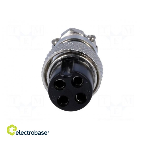 Plug | microphone | female | PIN: 4 | for cable | straight image 9