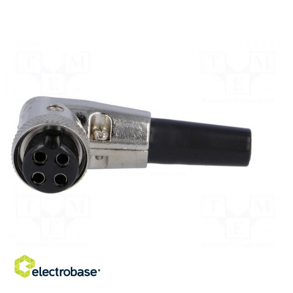 Plug | microphone | female | PIN: 4 | with strain relief | for cable image 3