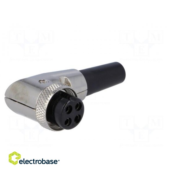 Plug | microphone | female | PIN: 4 | with strain relief | for cable image 2