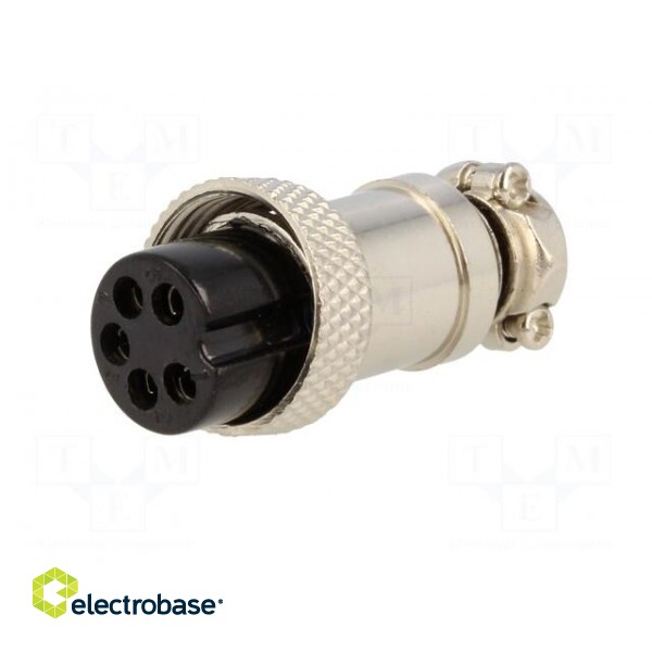 Plug | microphone | female | PIN: 5 | for cable | straight image 2