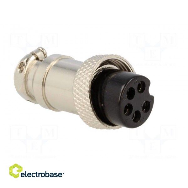Plug | microphone | female | PIN: 5 | for cable | straight image 8