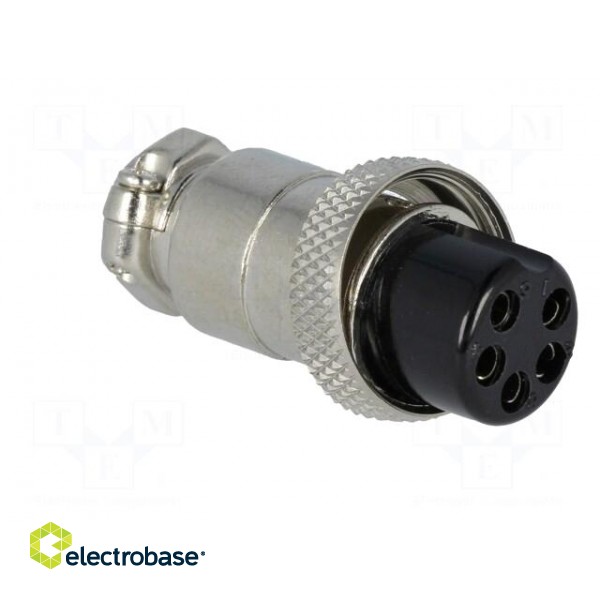 Plug | microphone | female | PIN: 5 | for cable | straight | 6mm image 8