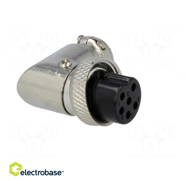 Plug | microphone | female | PIN: 6 | for cable | angled 90° image 8