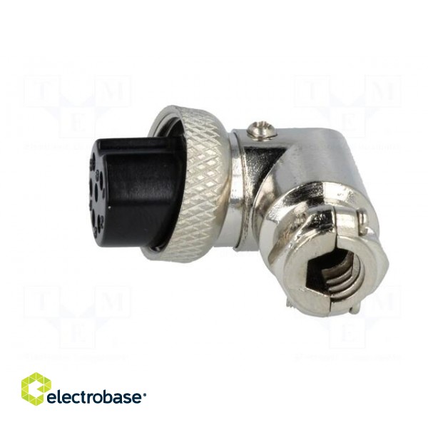 Plug | microphone | female | PIN: 6 | for cable | angled 90° image 3