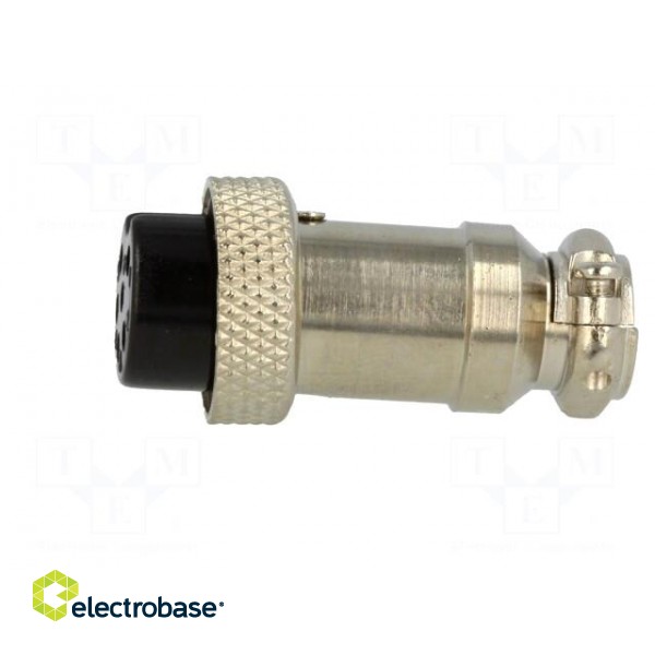 Plug | microphone | female | PIN: 6 | for cable | straight | 6mm image 3