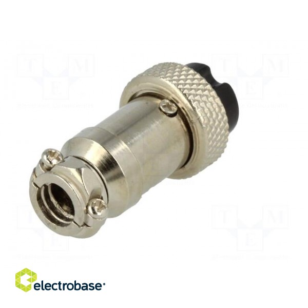 Plug | microphone | female | PIN: 6 | for cable | straight | 6mm image 6
