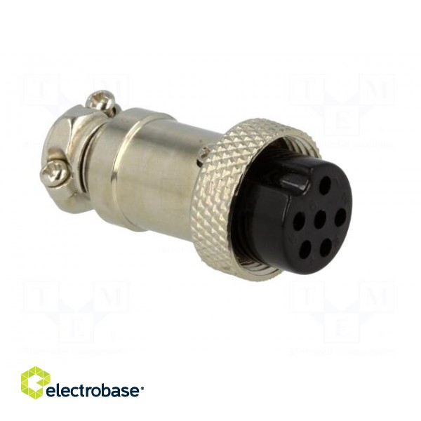 Plug | microphone | female | PIN: 6 | for cable | straight | 6mm image 8