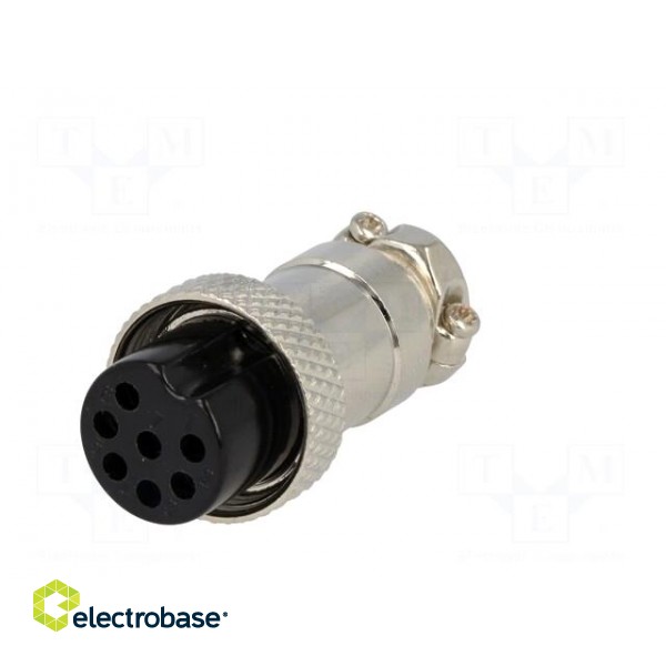 Plug | microphone | female | PIN: 7 | for cable | straight image 2