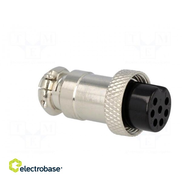 Plug | microphone | female | PIN: 7 | for cable | straight image 8