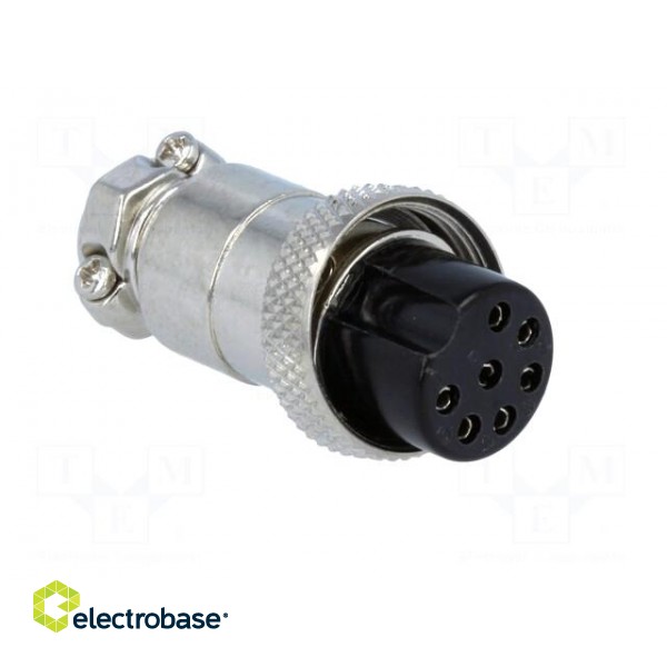 Plug | microphone | female | PIN: 7 | for cable | straight | 6mm image 8