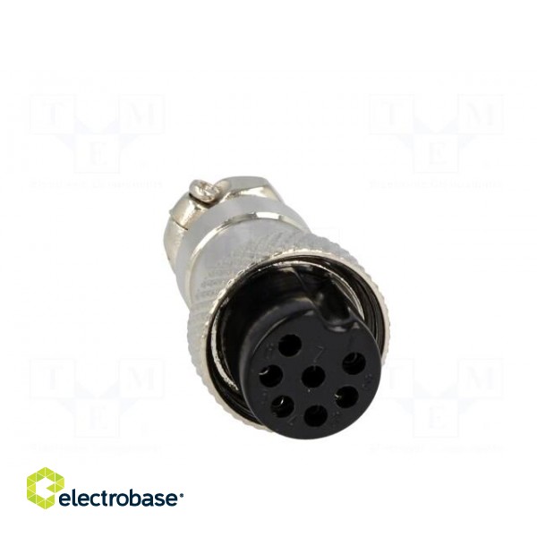 Plug | microphone | female | PIN: 7 | for cable | straight image 9