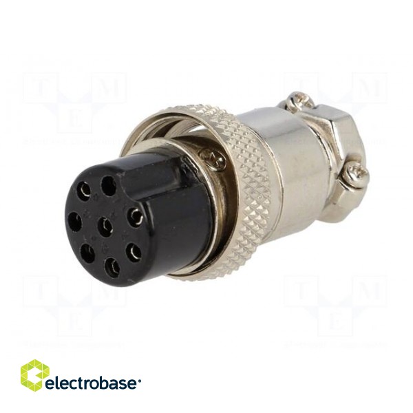 Plug | microphone | female | PIN: 8 | for cable | straight | 6mm paveikslėlis 2