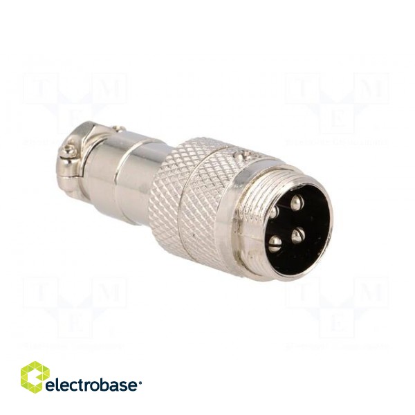 Plug | microphone | male | PIN: 4 | for cable | straight image 8