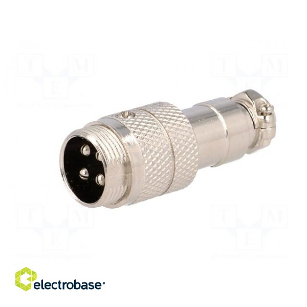 Plug | microphone | male | PIN: 4 | for cable | straight image 2