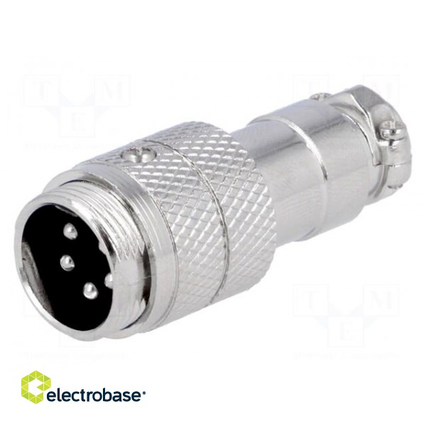Plug | microphone | male | PIN: 5 | for cable | straight фото 1
