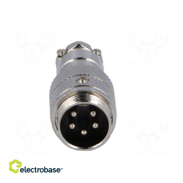Plug | microphone | male | PIN: 5 | for cable | straight image 9