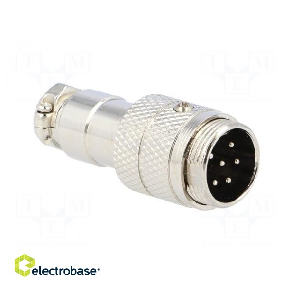 Plug | microphone | male | PIN: 6 | for cable | straight image 8