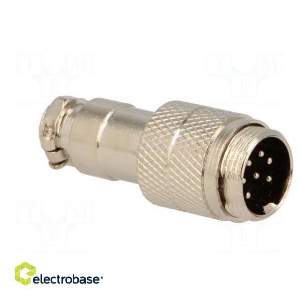 Plug | microphone | male | PIN: 7 | for cable | straight image 8