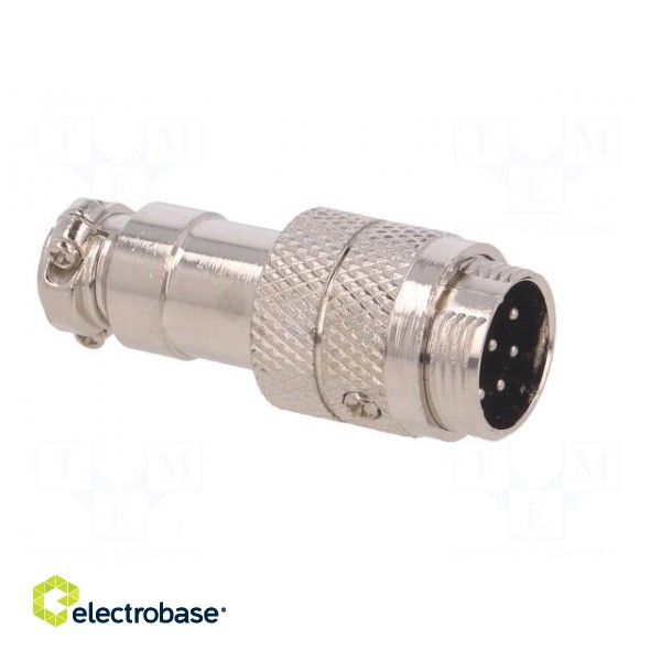 Plug | microphone | male | PIN: 8 | for cable | straight image 8