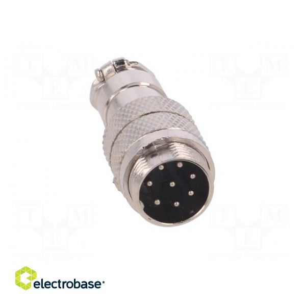 Plug | microphone | male | PIN: 8 | for cable | straight image 9