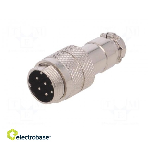 Plug | microphone | male | PIN: 8 | for cable | straight image 2