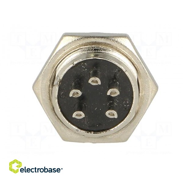 Socket | microphone | male | PIN: 5 | for panel mounting image 5