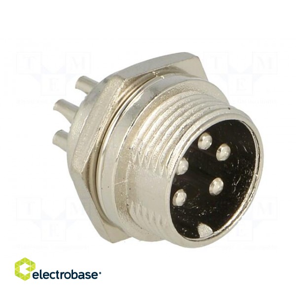 Socket | microphone | male | PIN: 5 | for panel mounting image 8