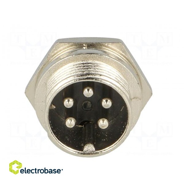 Socket | microphone | male | PIN: 5 | for panel mounting фото 9