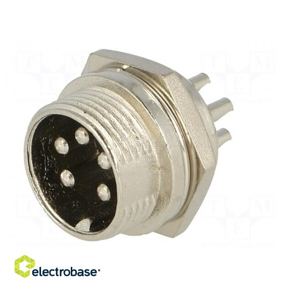 Socket | microphone | male | PIN: 5 | for panel mounting image 2