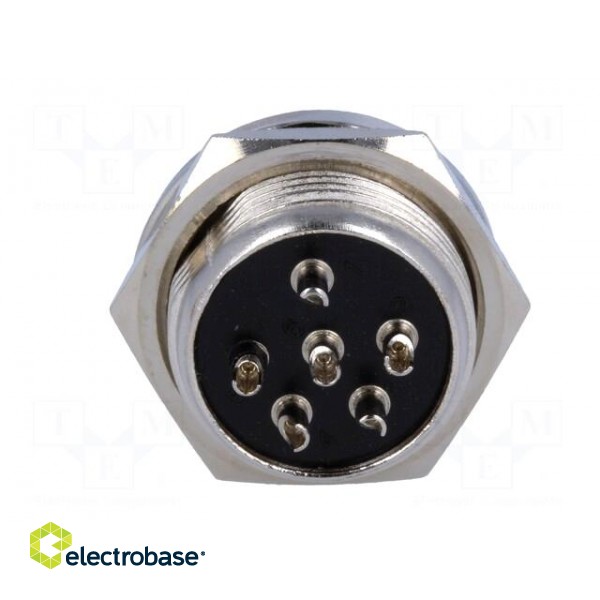 Socket | microphone | male | PIN: 6 | for panel mounting image 5