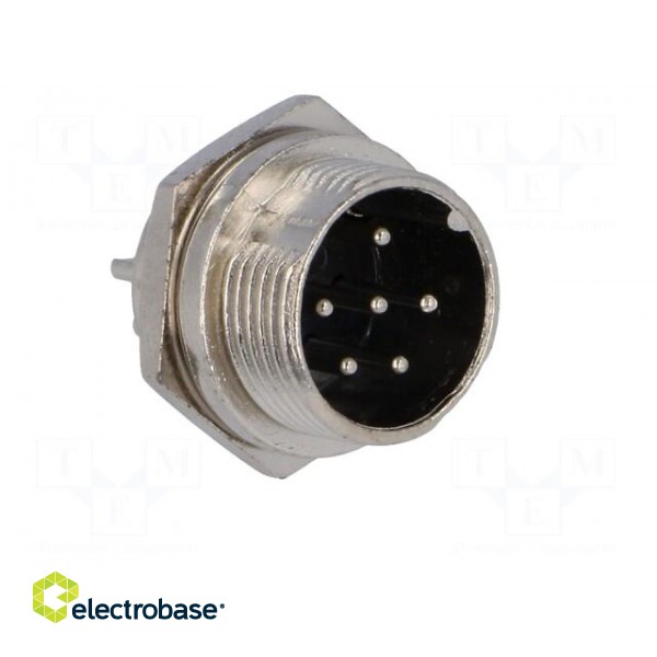 Socket | microphone | male | PIN: 6 | for panel mounting image 8