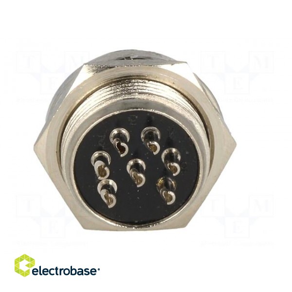 Socket | microphone | male | PIN: 7 | for panel mounting фото 5