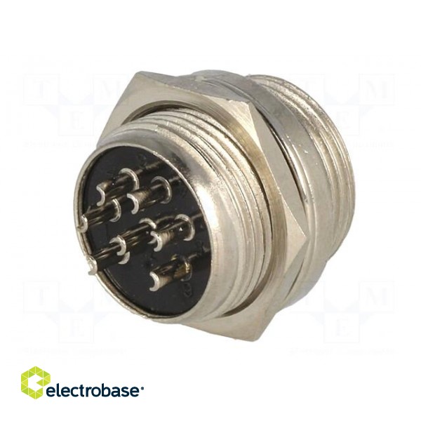 Socket | microphone | male | PIN: 7 | for panel mounting фото 6