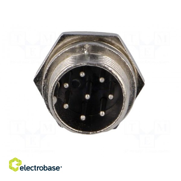 Socket | microphone | male | PIN: 8 | for panel mounting image 2